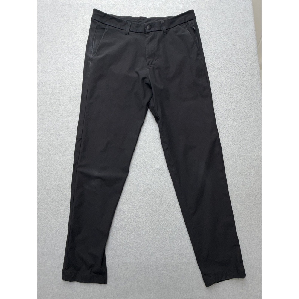 Lululemon Pants Mens 32 Black Stretch Chino Slim Tapered Casual Everyday